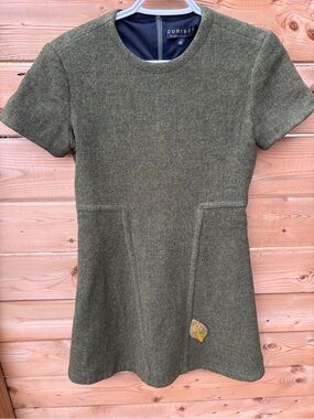comrags Green 100% Wool Dress Size Small